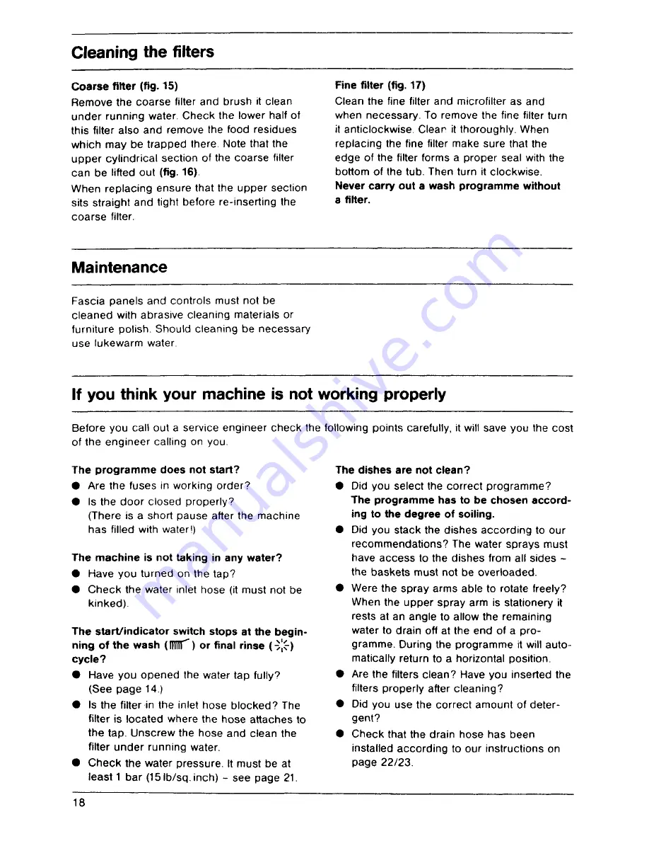 AEG FAVORIT 345 i Operating Instructions Manual Download Page 18