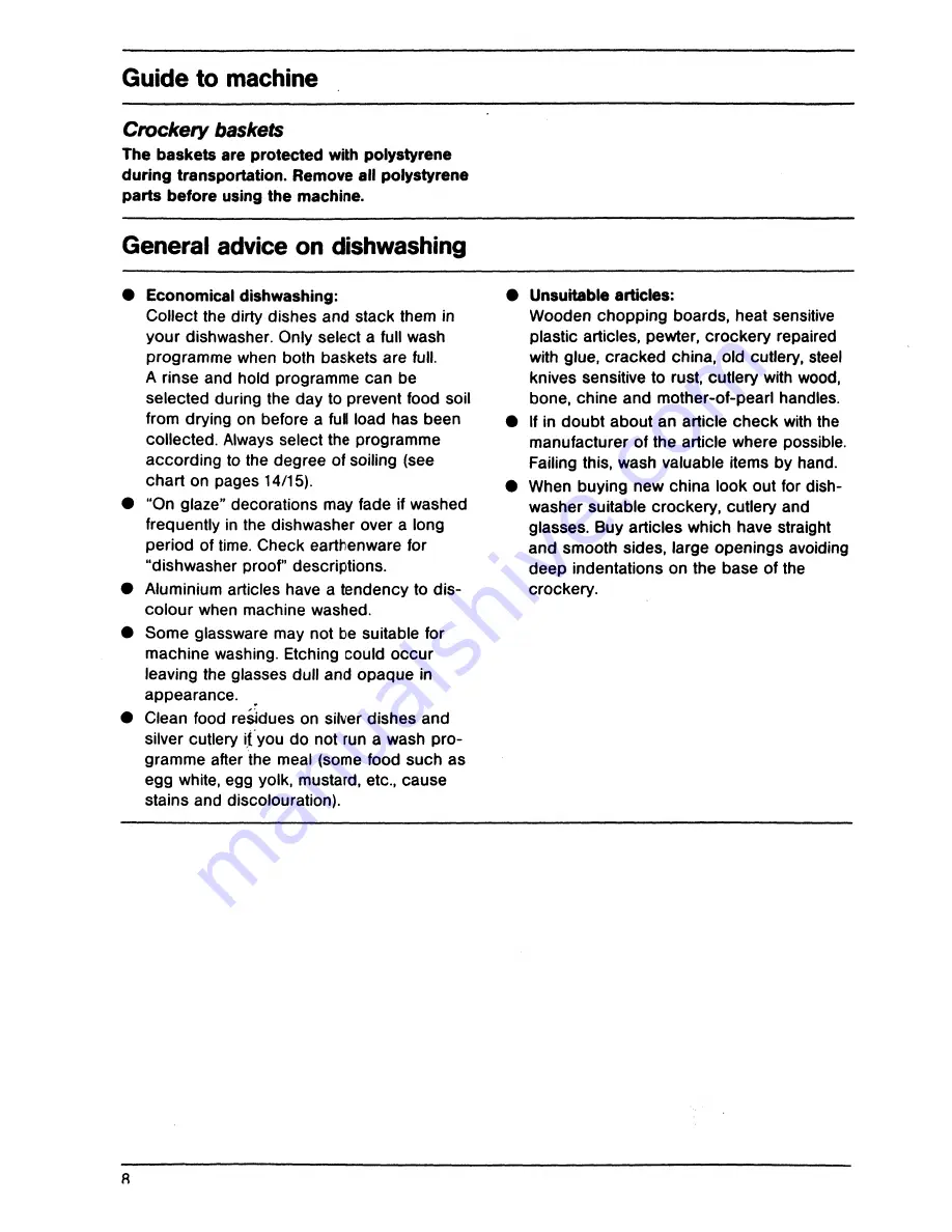 AEG Favorit 435i Operating Instructions Manual Download Page 8