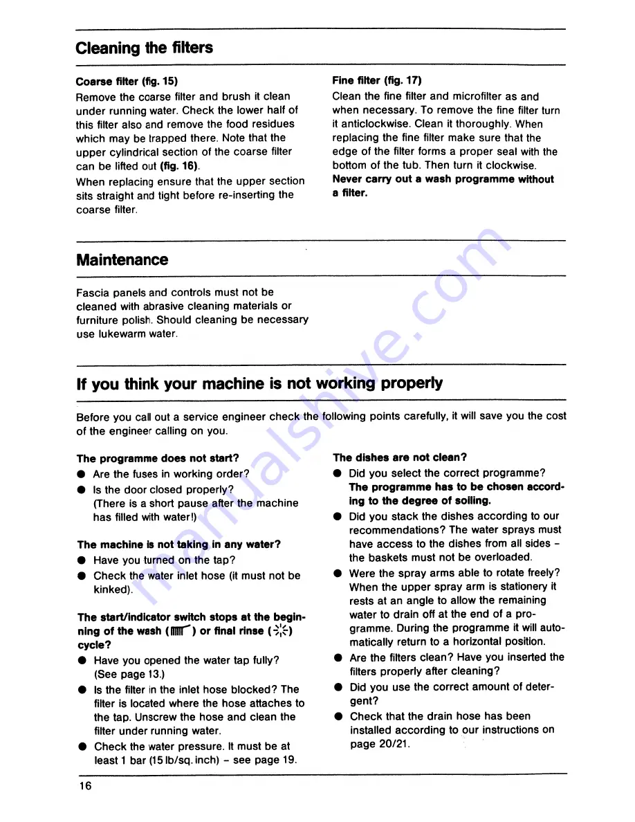 AEG Favorit 435i Operating Instructions Manual Download Page 16