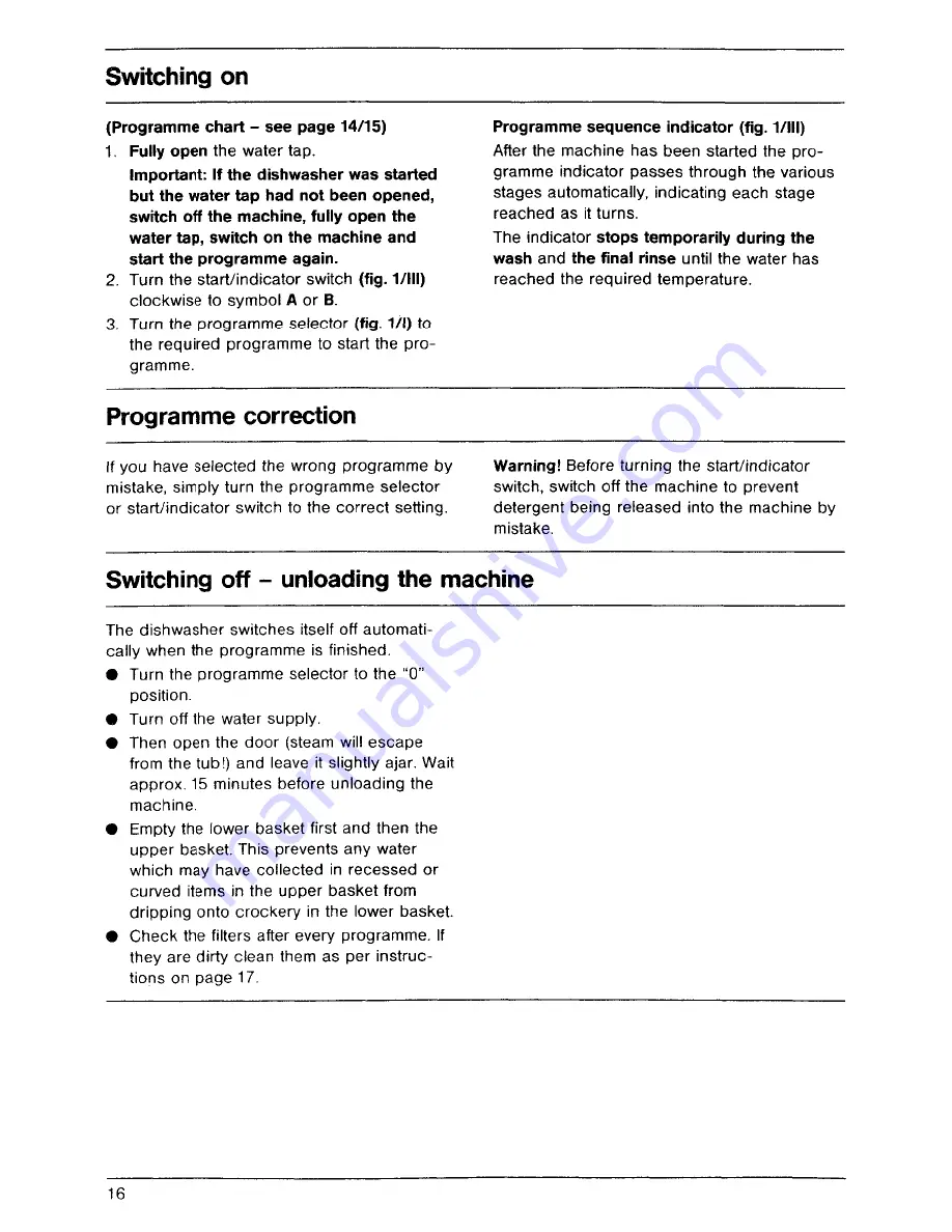 AEG FAVORIT 442 Operating Instructions Manual Download Page 16