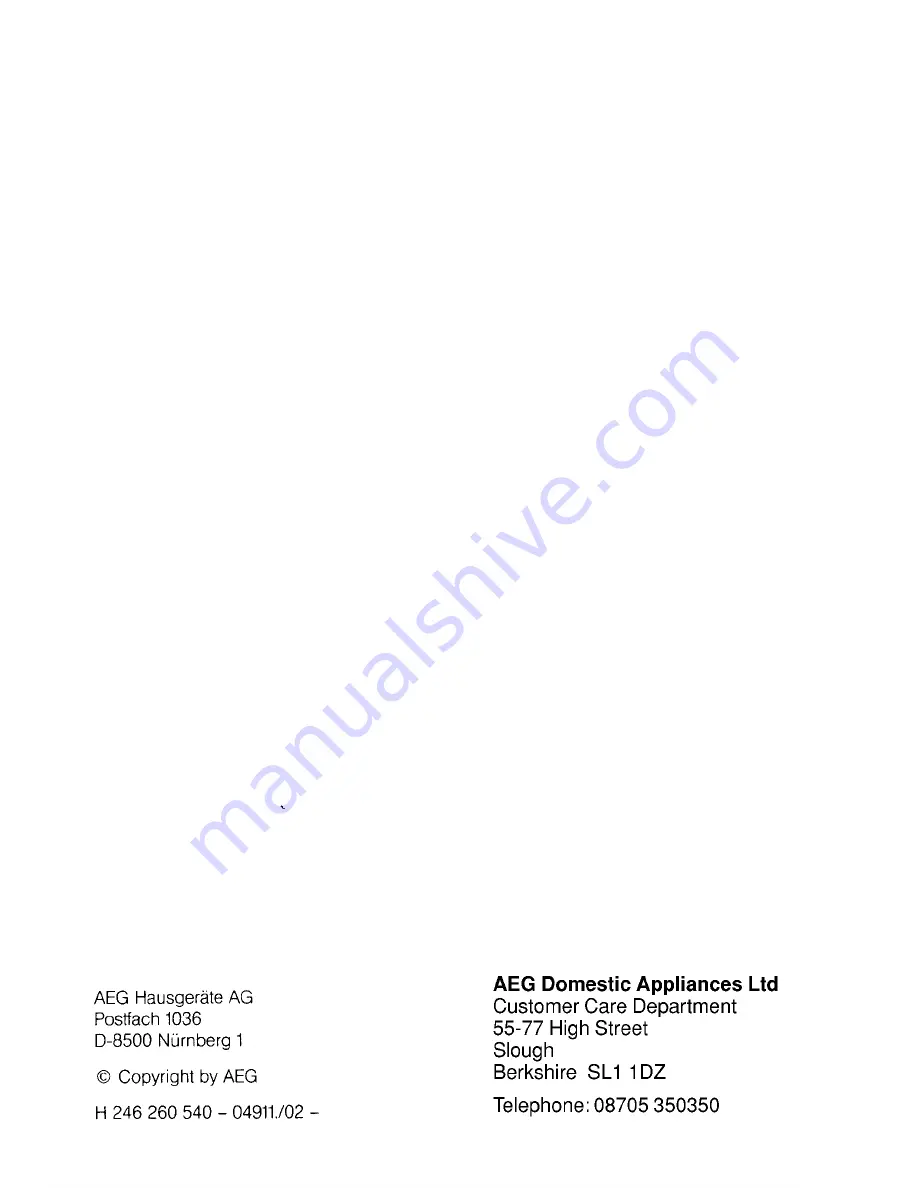 AEG FAVORIT 442 Operating Instructions Manual Download Page 24