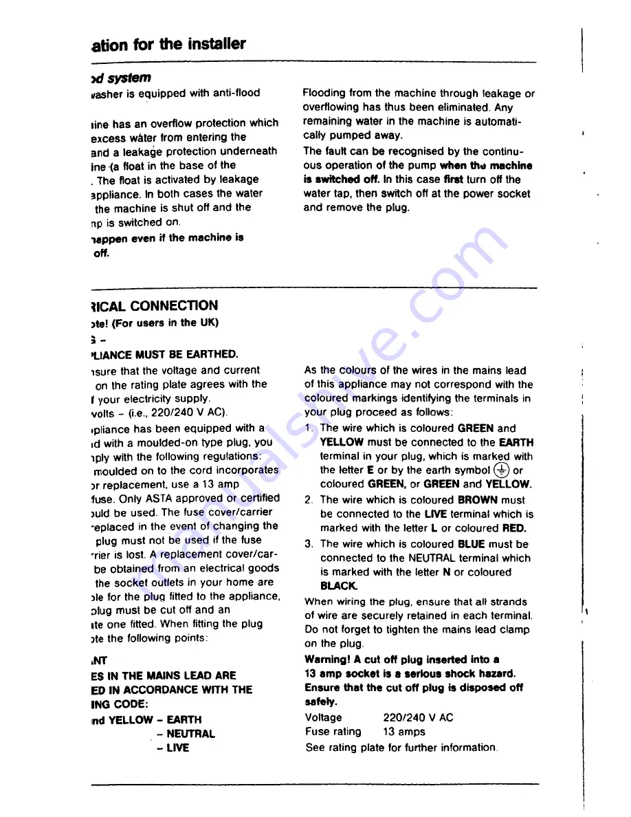 AEG Favorit 445 Operating Instructions Manual Download Page 22