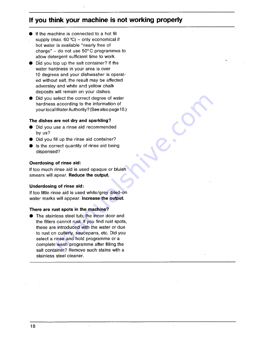 AEG FAVORIT 448 i Operating Instructions Manual Download Page 18