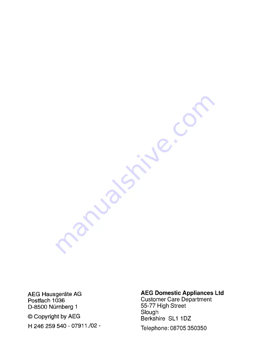 AEG FAVORIT 448 i Operating Instructions Manual Download Page 24