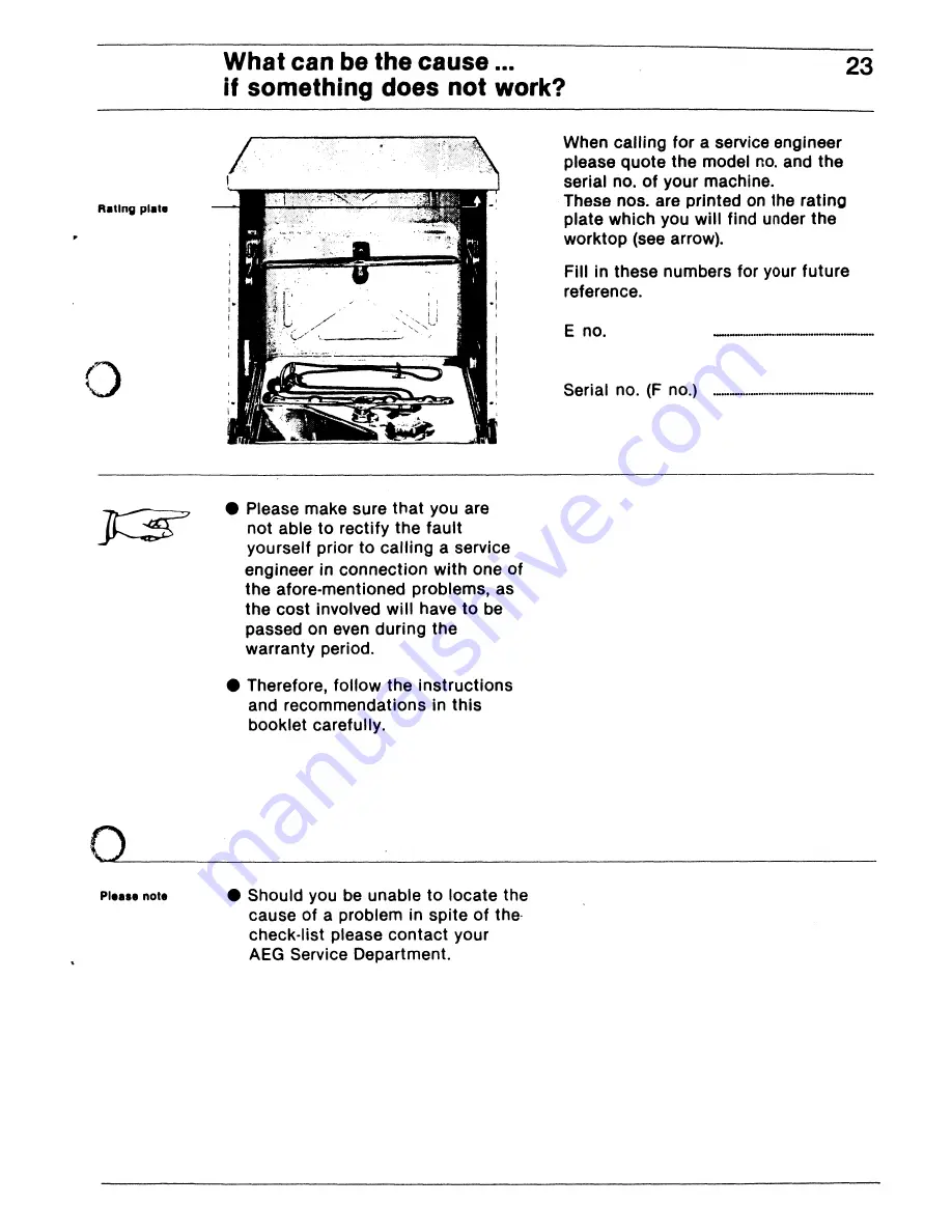 AEG Favorit 460 Operating Instructions Manual Download Page 23