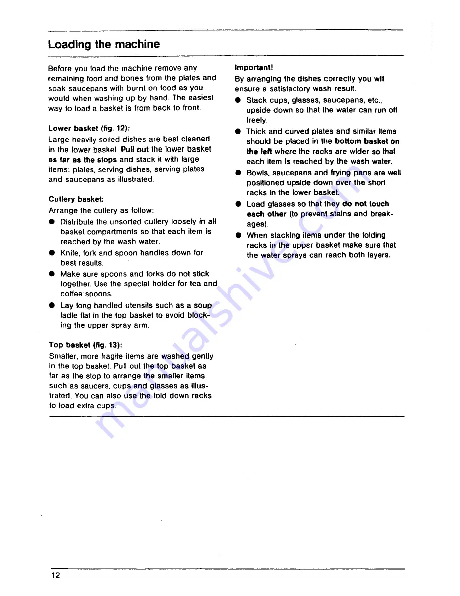 AEG FAVORIT 535 i Operating Instructions Manual Download Page 12