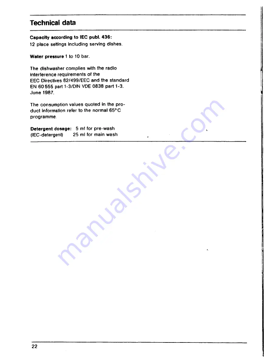 AEG FAVORIT 535 i Operating Instructions Manual Download Page 22