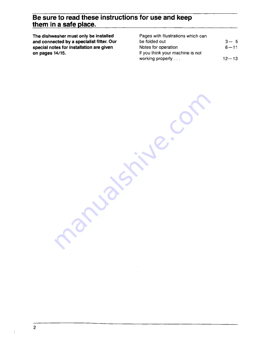 AEG FAVORIT 620 Operating Instructions Manual Download Page 2