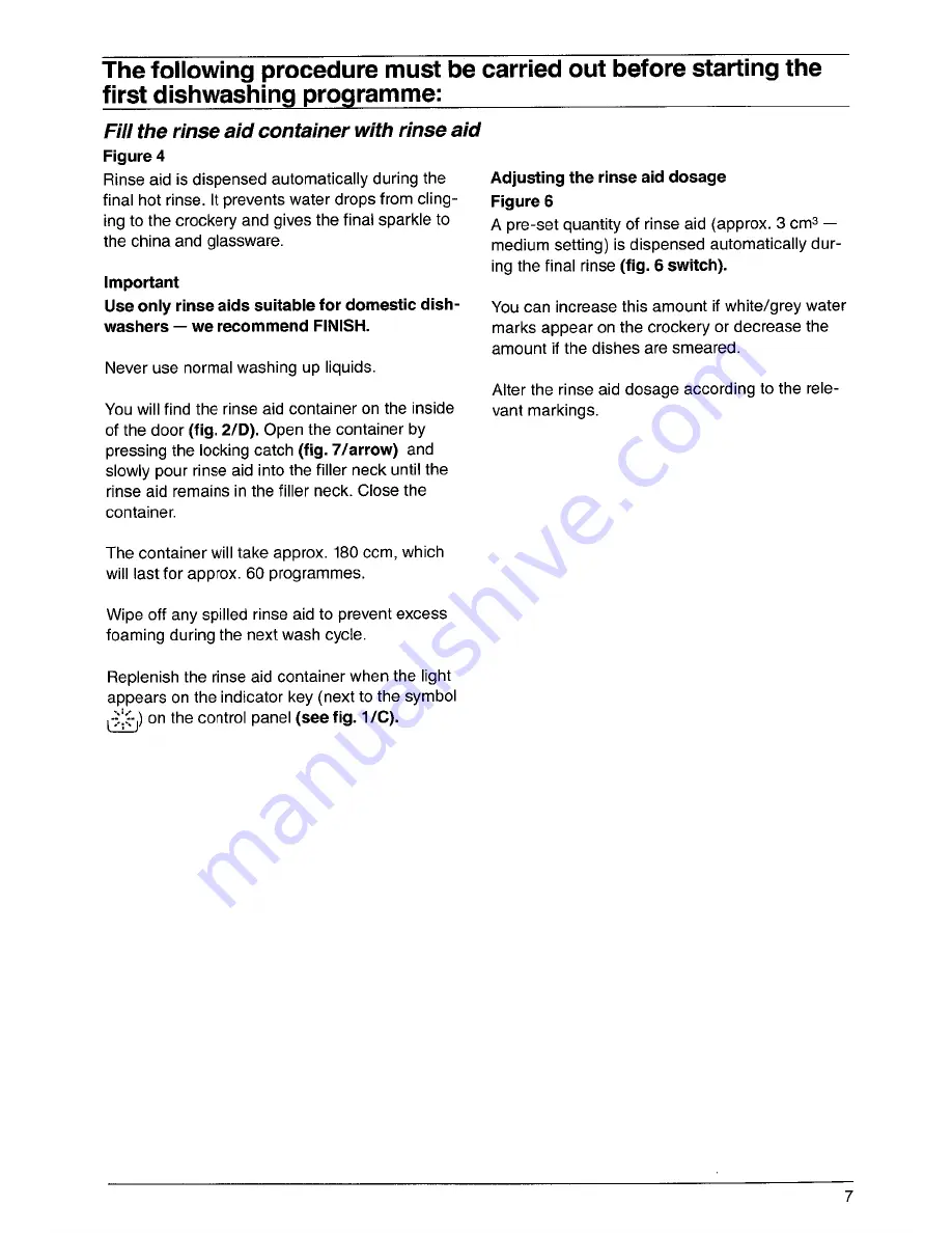 AEG FAVORIT 620 Operating Instructions Manual Download Page 7