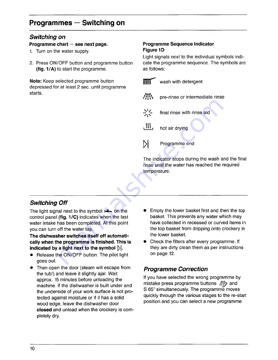 AEG FAVORIT 620 Operating Instructions Manual Download Page 10