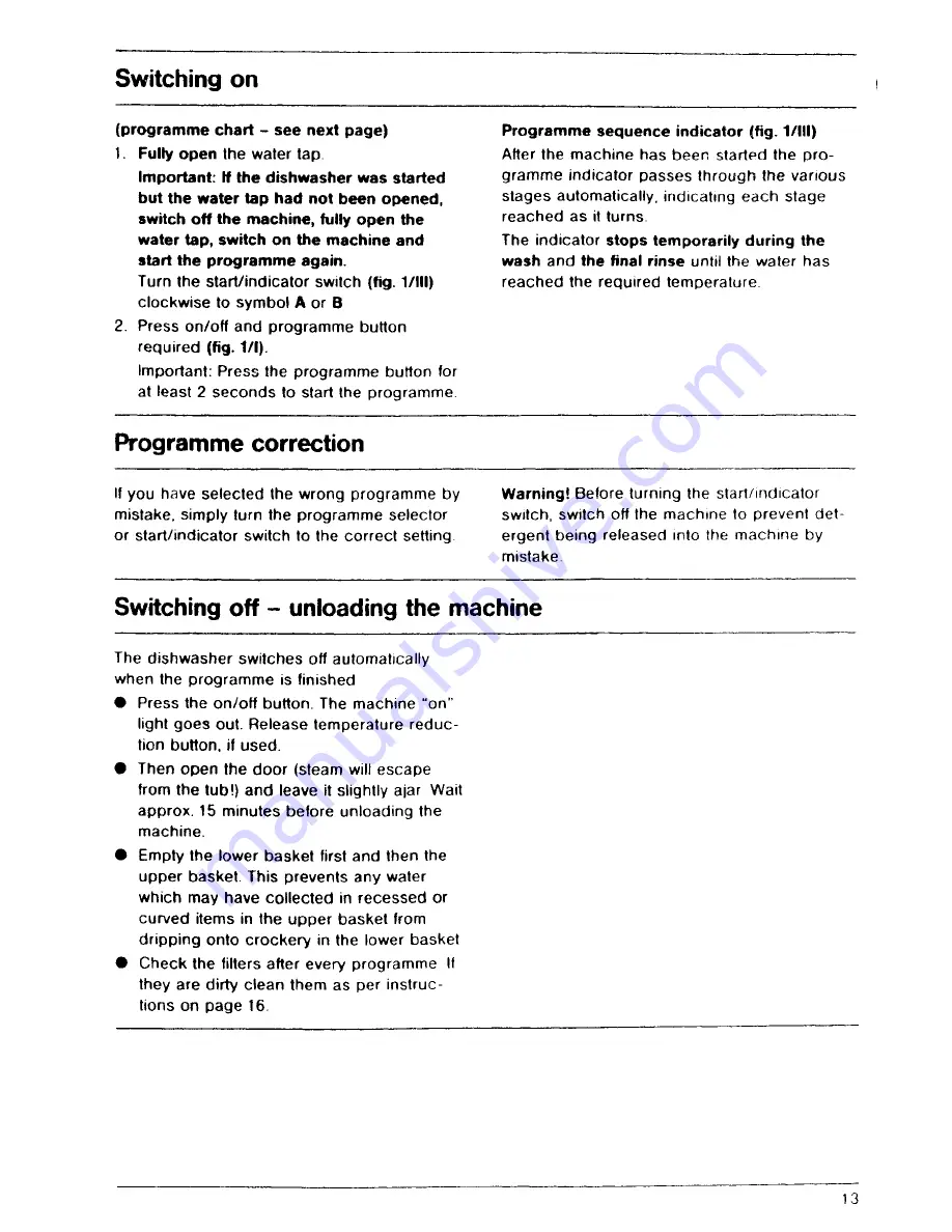 AEG FAVORIT 665 i N Operating Instructions Manual Download Page 13