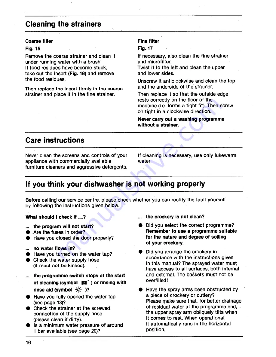 AEG FAVORIT 665 Operating Instructions Manual Download Page 16