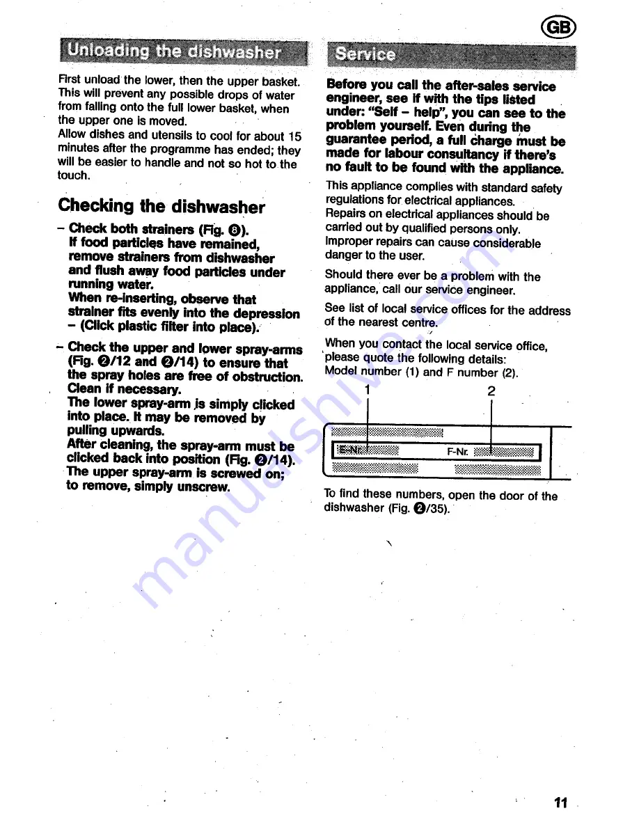 AEG FAVORIT COMPACT 505 Operating Instructions Manual Download Page 11