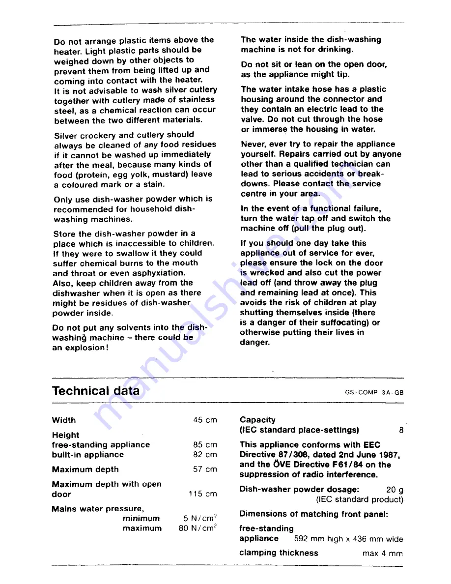 AEG Favorit Compact 525 Operating Instructions Manual Download Page 12