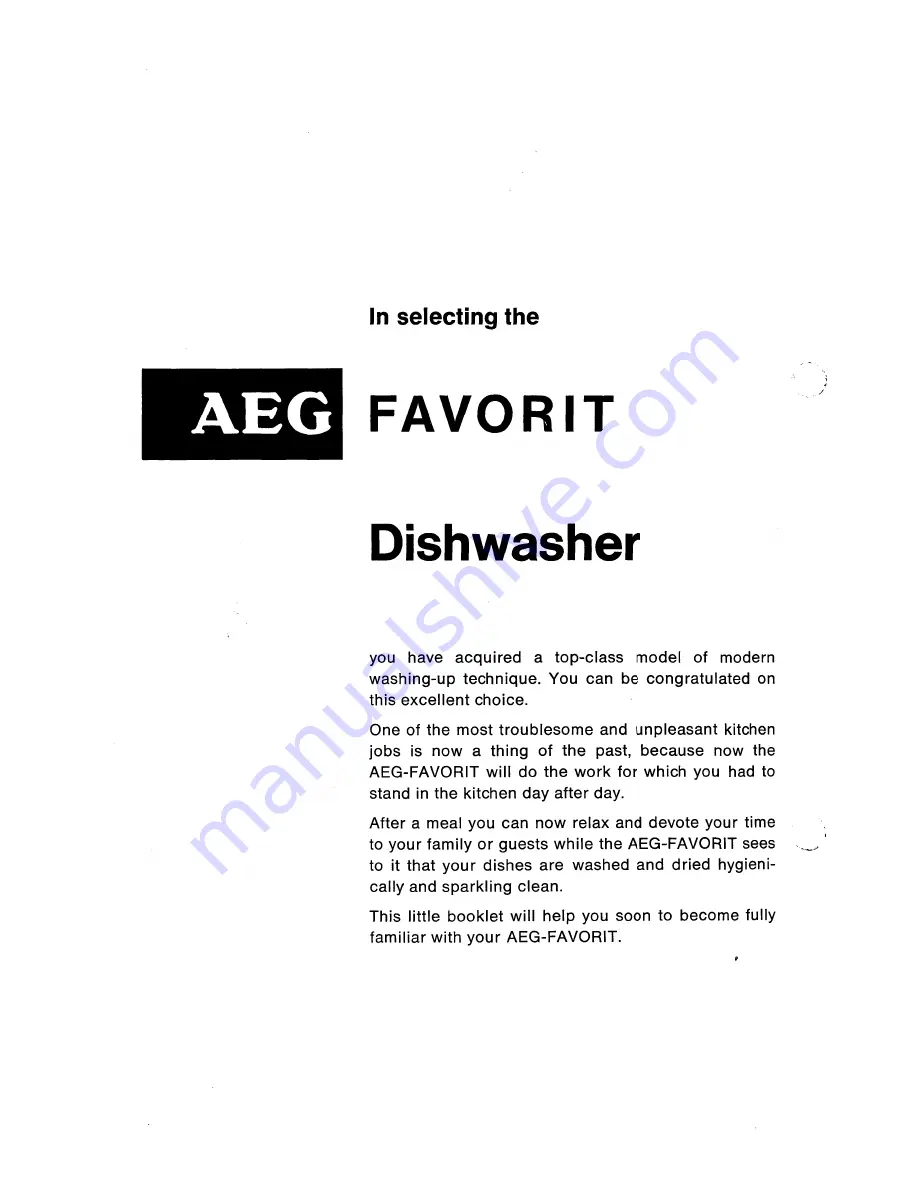 AEG Favorit R Operating Instructions Manual Download Page 2