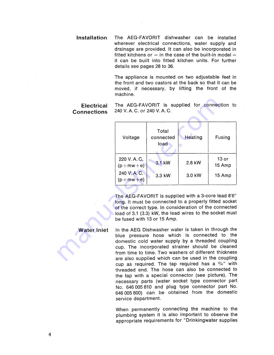 AEG Favorit R Operating Instructions Manual Download Page 4