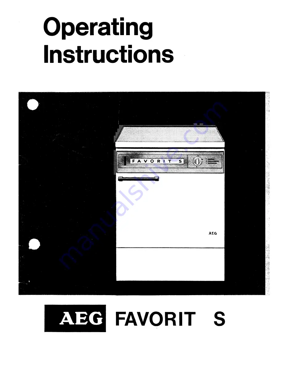 AEG Favorit S Operating Instructions Manual Download Page 1