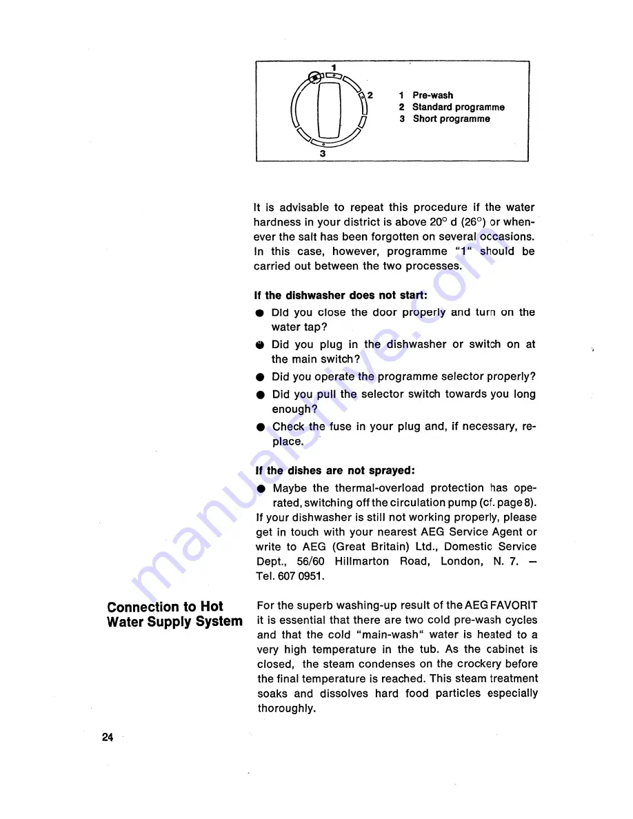 AEG Favorit S Operating Instructions Manual Download Page 24