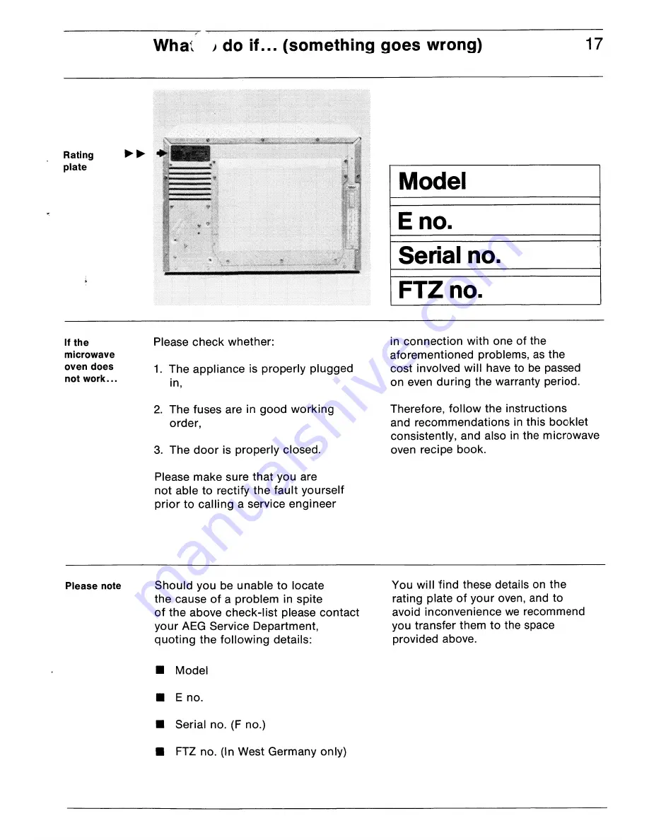 AEG FX 66 Z Operating Instructions Manual Download Page 17