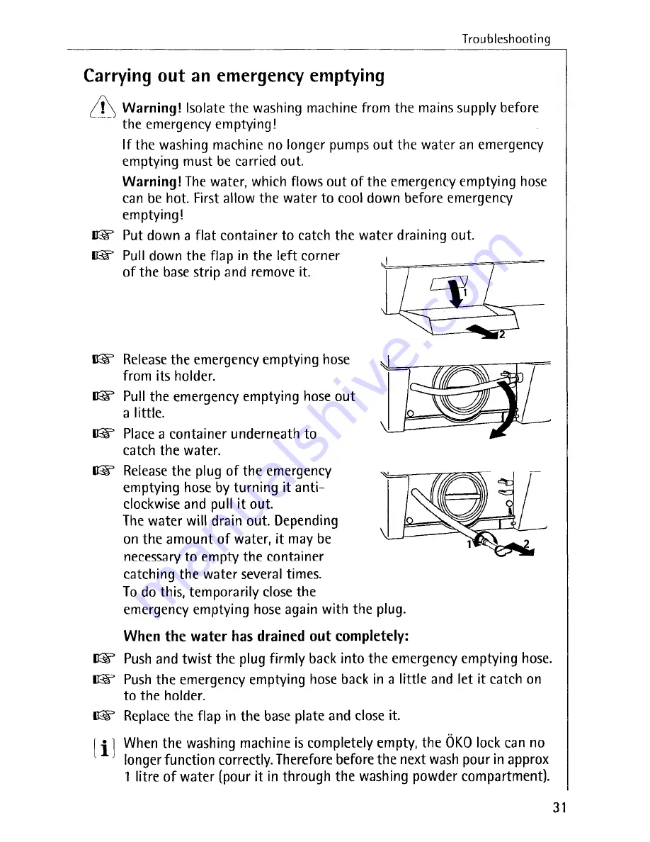 AEG LAVAMAT 50700 Operating Instructions Manual Download Page 31