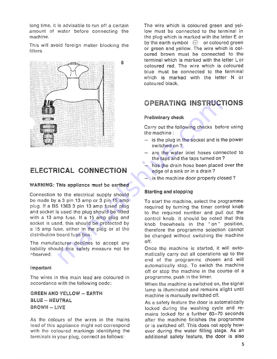 AEG Lavamat 800 HC Operating Instructions Manual Download Page 5