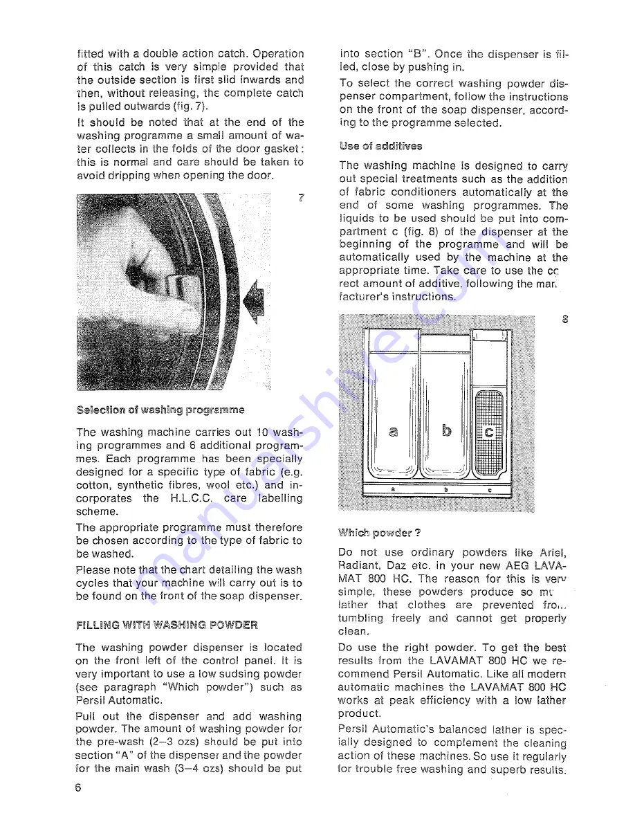 AEG Lavamat 800 HC Operating Instructions Manual Download Page 6