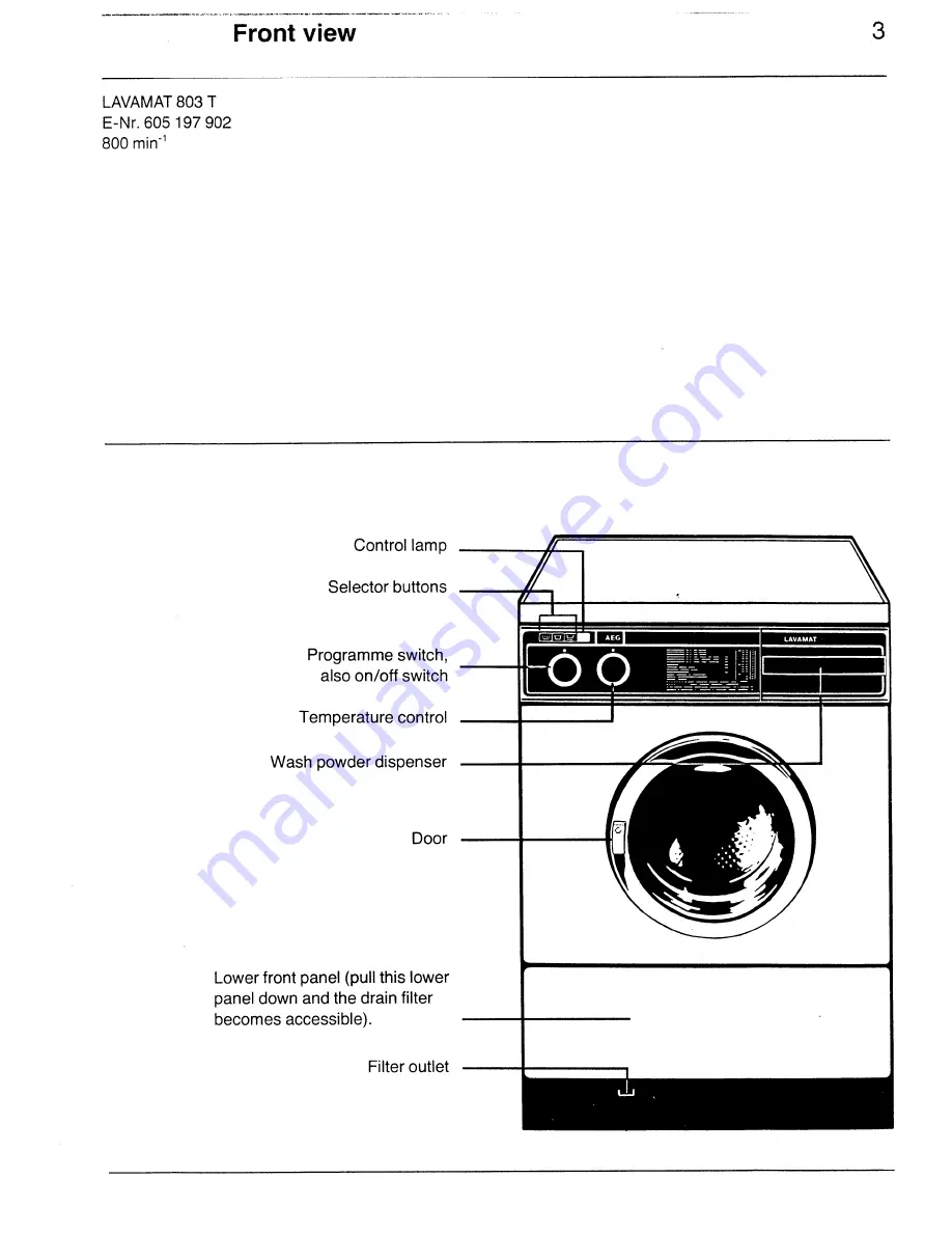 AEG LAVAMAT 803T Скачать руководство пользователя страница 3