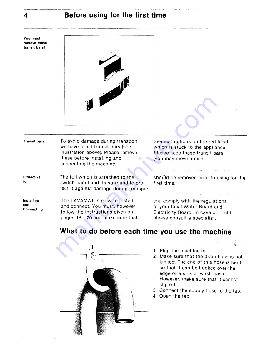 AEG Lavamat 804 TS Operating Instructions Manual Download Page 4