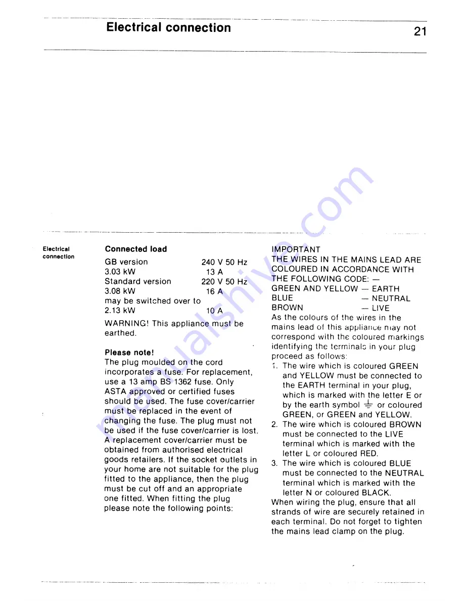 AEG Lavamat 804 TS Operating Instructions Manual Download Page 21