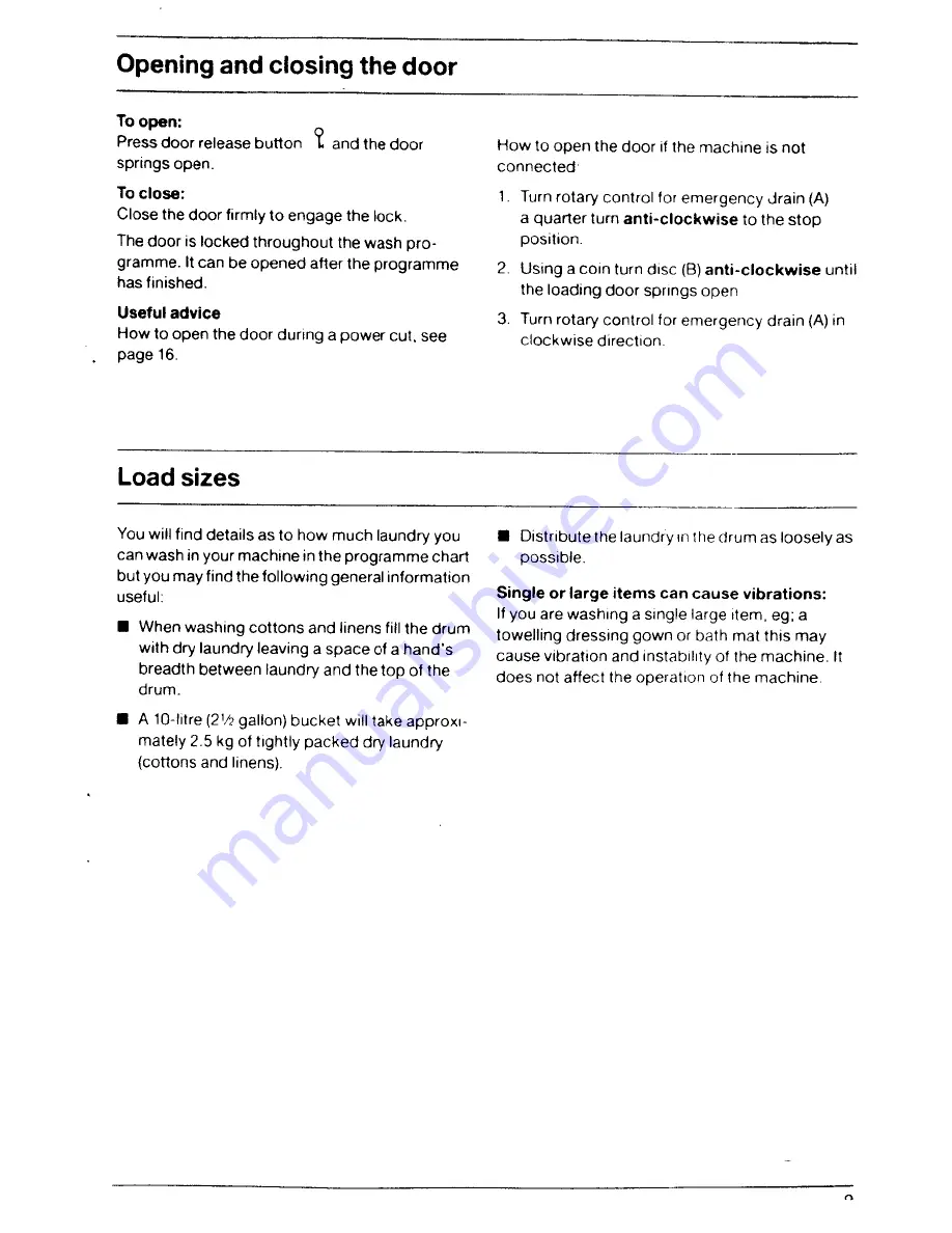 AEG Lavamat 971 sensortronic Operating Instructions Manual Download Page 9