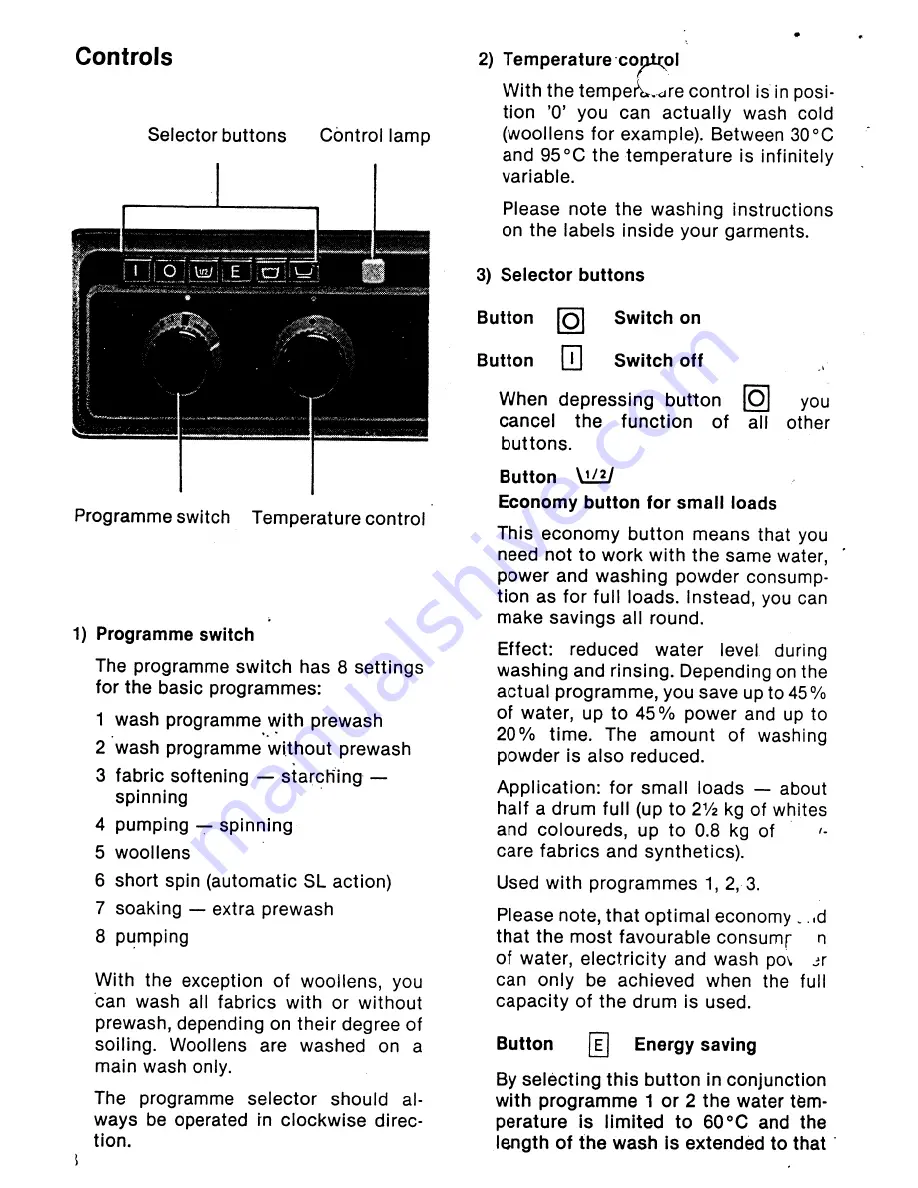 AEG Lavamat Bella 1003 Operating Instructions Manual Download Page 8