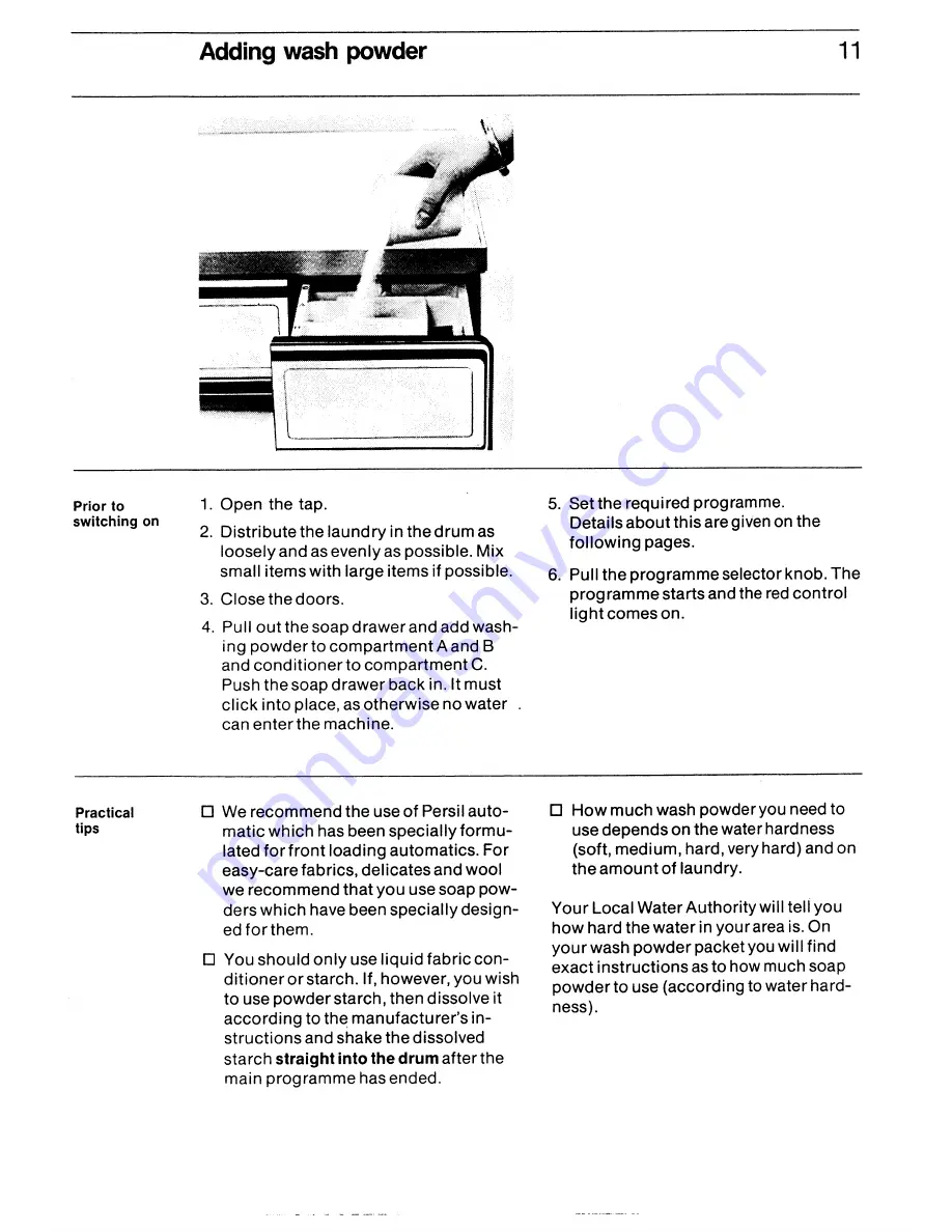 AEG Lavamat regina 804 U Operating Instructions Manual Download Page 11