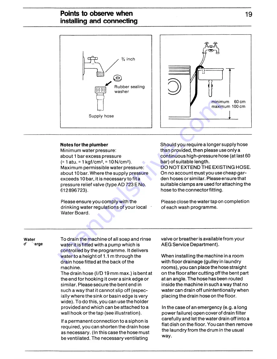 AEG Lavamat regina 804 U Operating Instructions Manual Download Page 19