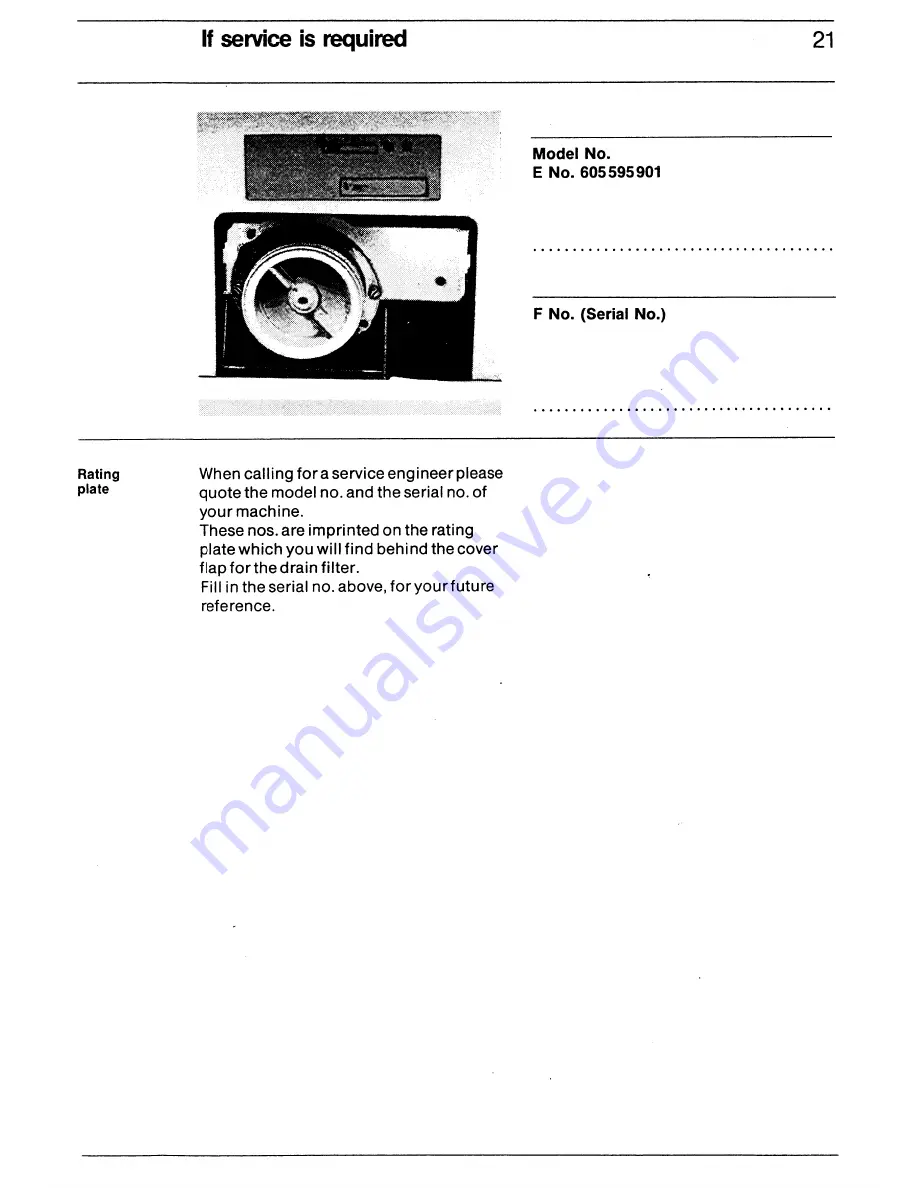 AEG Lavamat regina 804 U Operating Instructions Manual Download Page 21