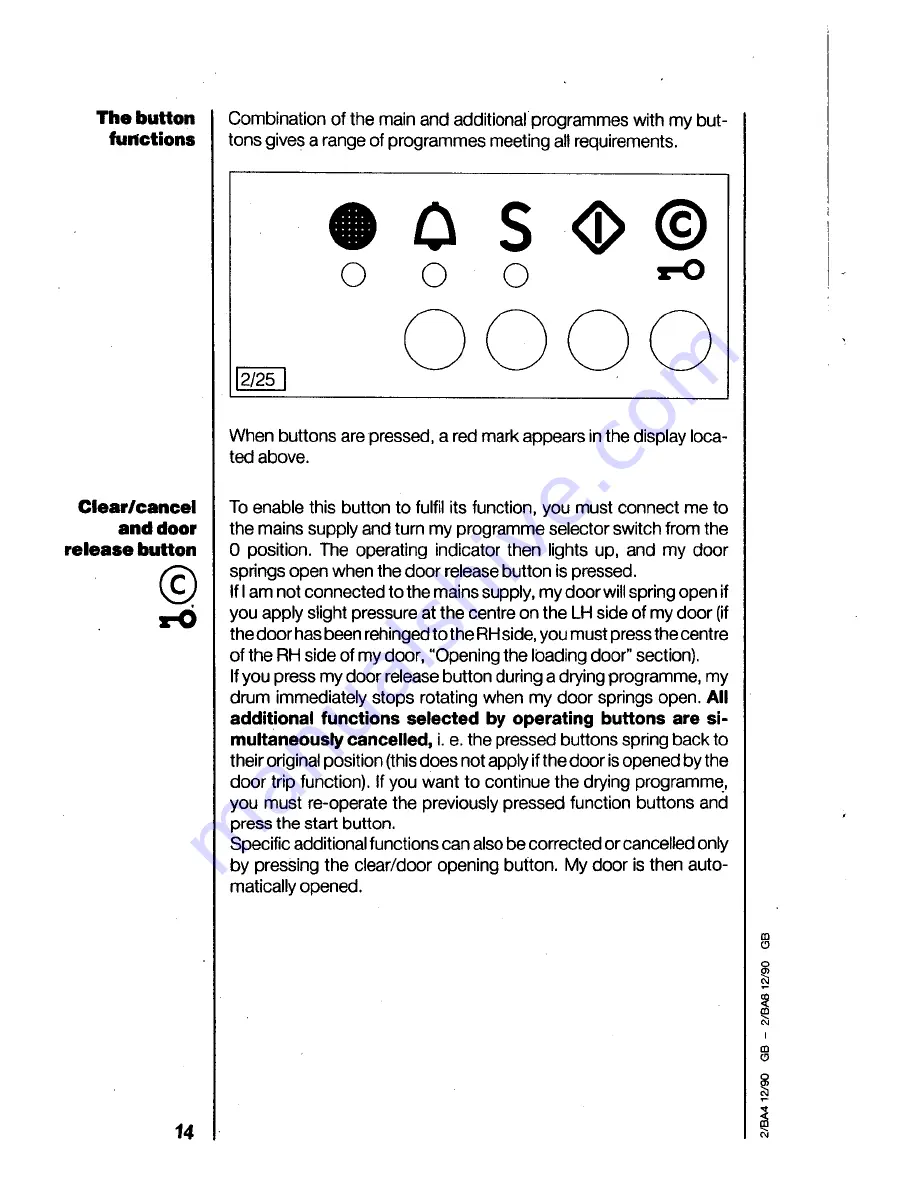 AEG LAVATHERM 340 Operating Instructions Manual Download Page 16