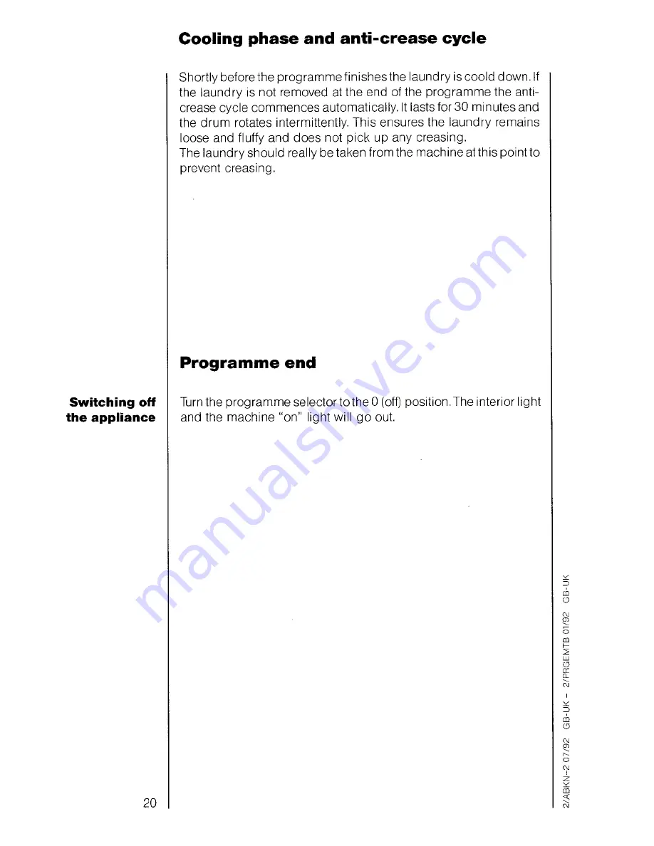 AEG Lavatherm 3400 microcomputer Operating Instructions Manual Download Page 20