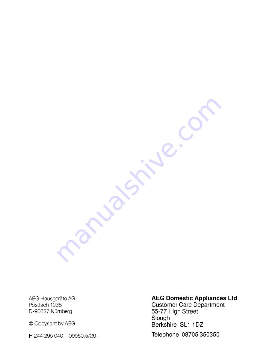 AEG Lavatherm 3400 microcomputer Operating Instructions Manual Download Page 28