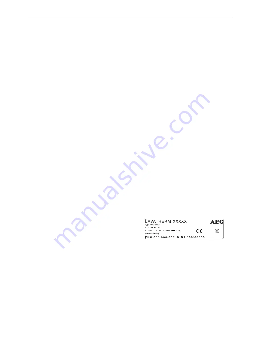 AEG LAVATHERM 35600 Operating And Installation Instructions Download Page 37