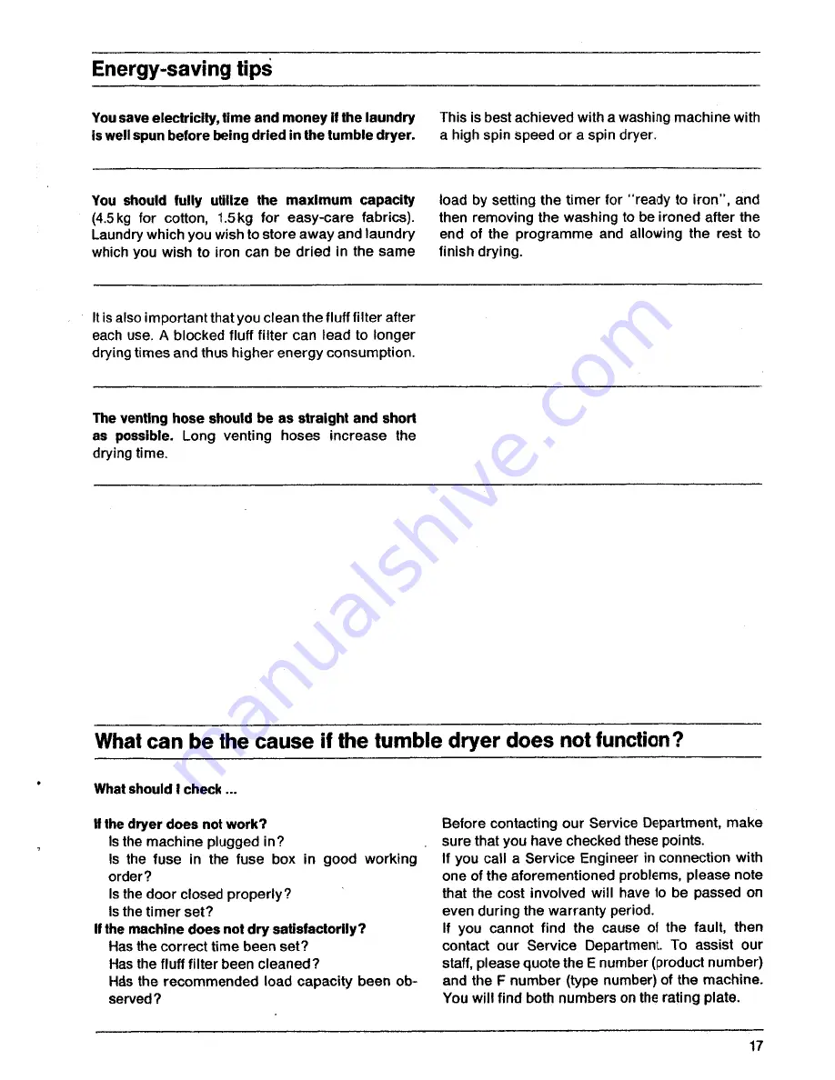 AEG Lavatherm 450 R Operating Instructions Manual Download Page 7