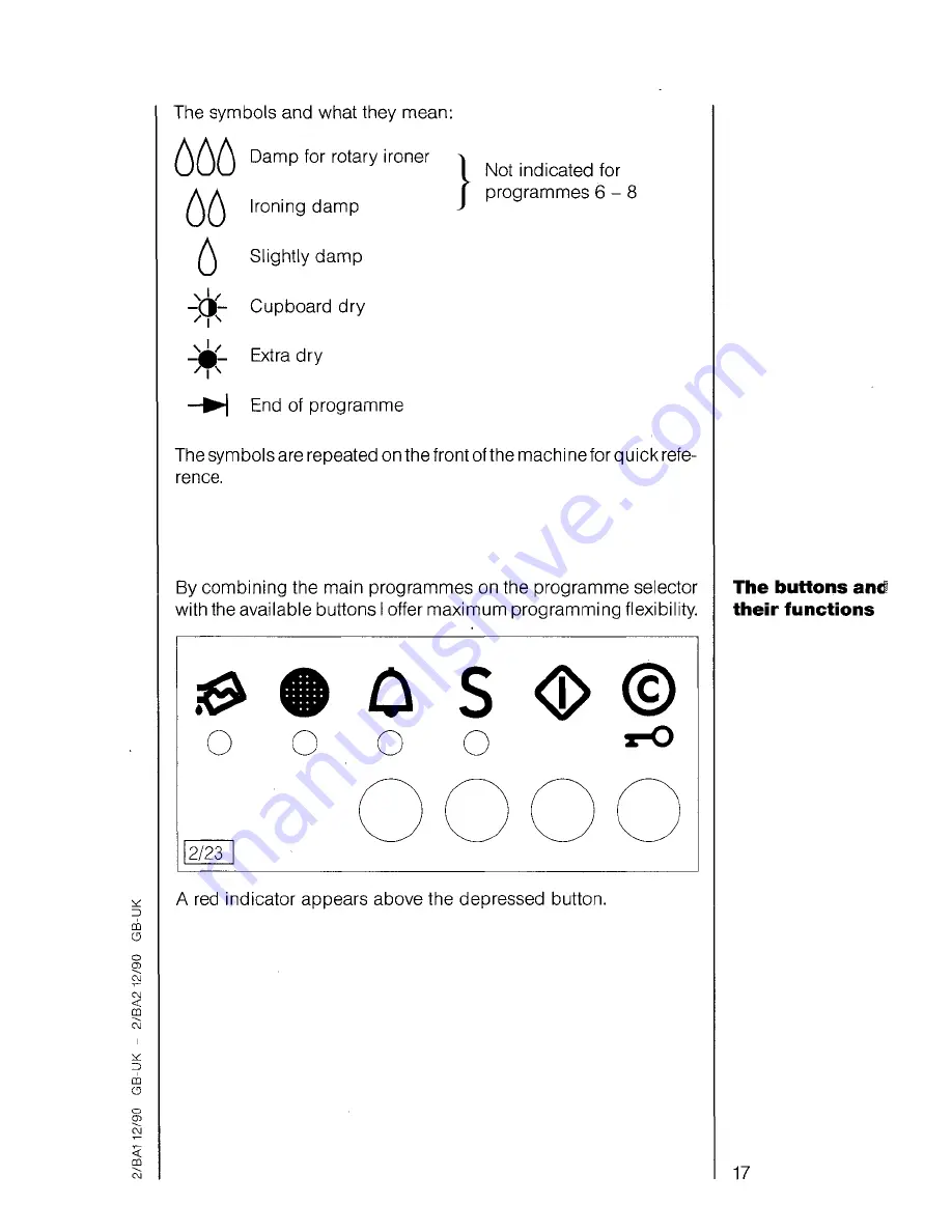 AEG lavatherm 540 microcomputer Operating Instructions Manual Download Page 17