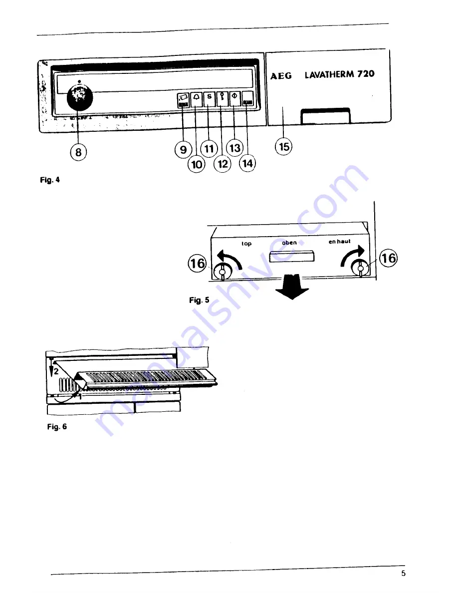 AEG Lavatherm 720 Operating Instructions Manual Download Page 5