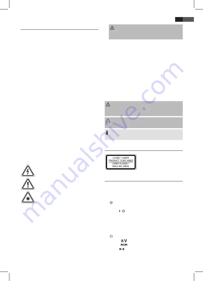 AEG MC 4433 CD Instruction Manual Download Page 17