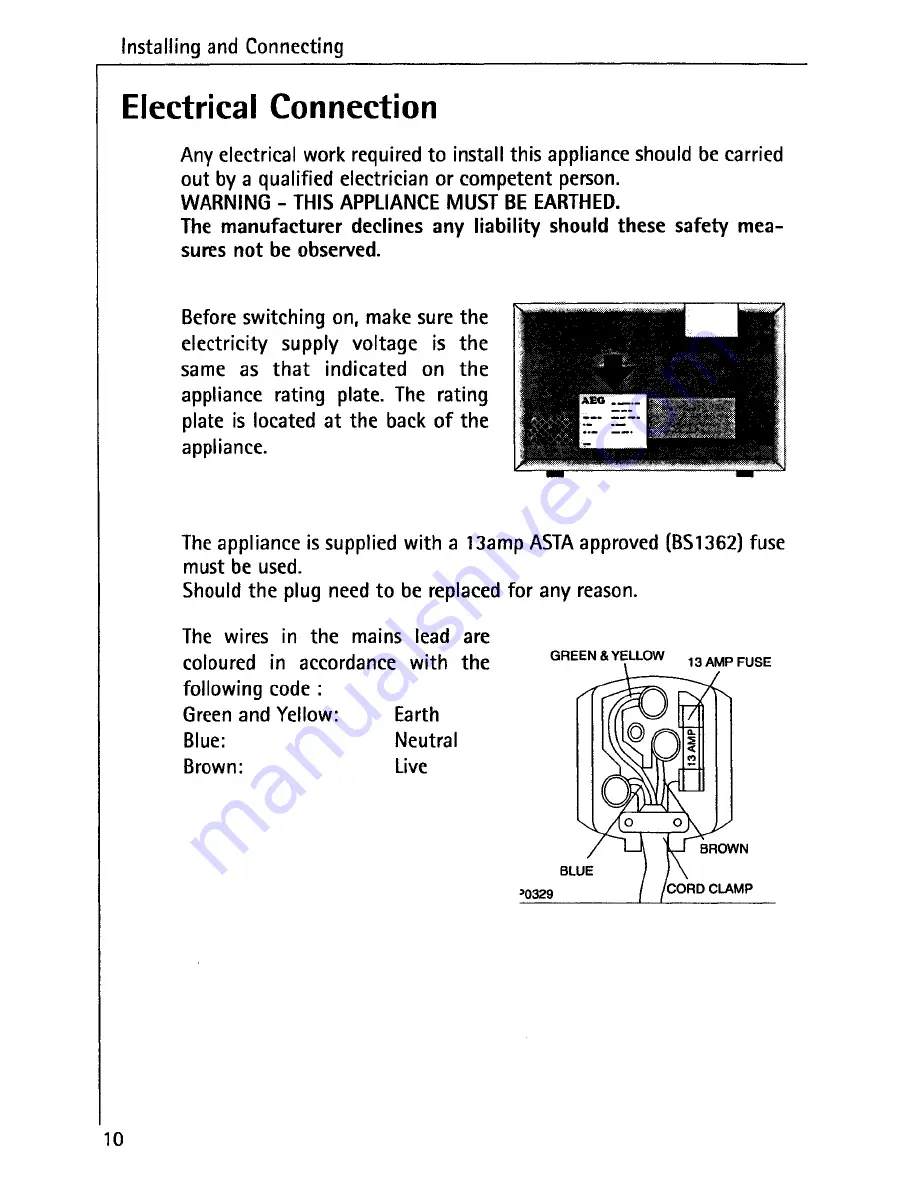 AEG MCROMAT 1231 E Operating Instructions Manual Download Page 10