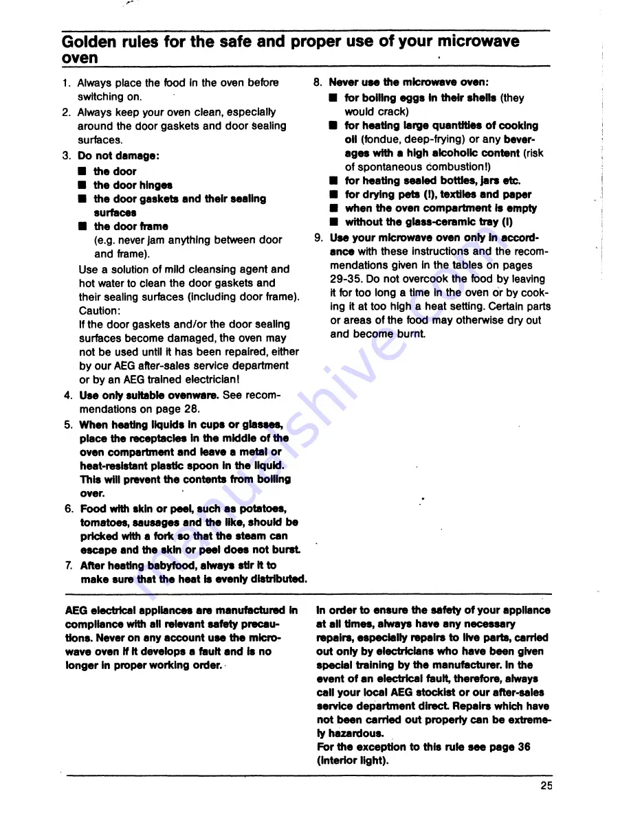 AEG Micromat 112 Z Instructions For Use Manual Download Page 6