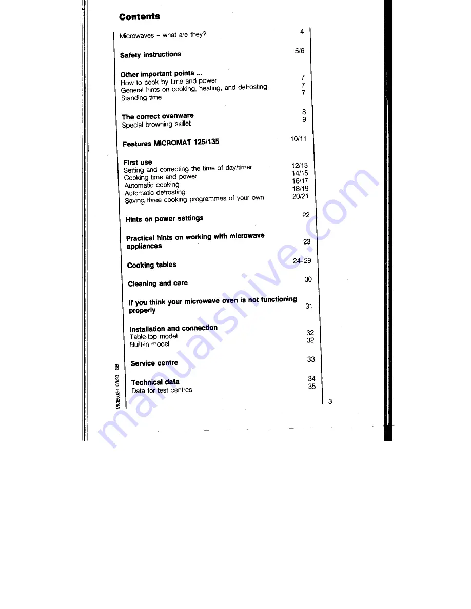 AEG MICROMAT 125 Operating Instructions Manual Download Page 3