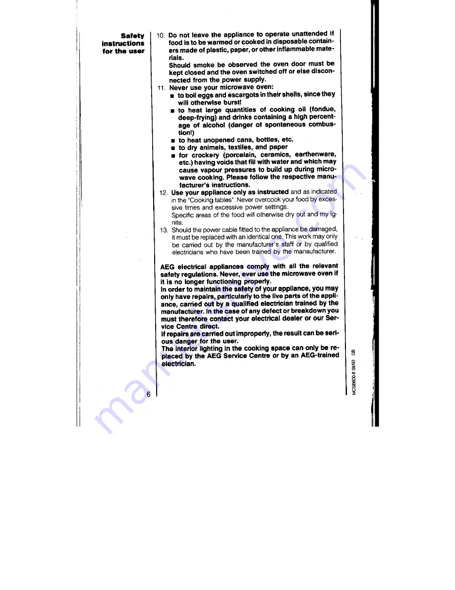 AEG MICROMAT 125 Operating Instructions Manual Download Page 6