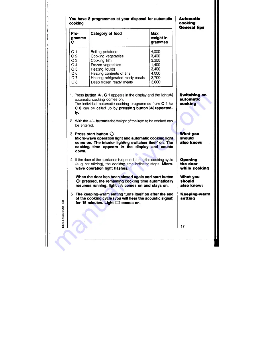 AEG MICROMAT 125 Operating Instructions Manual Download Page 17