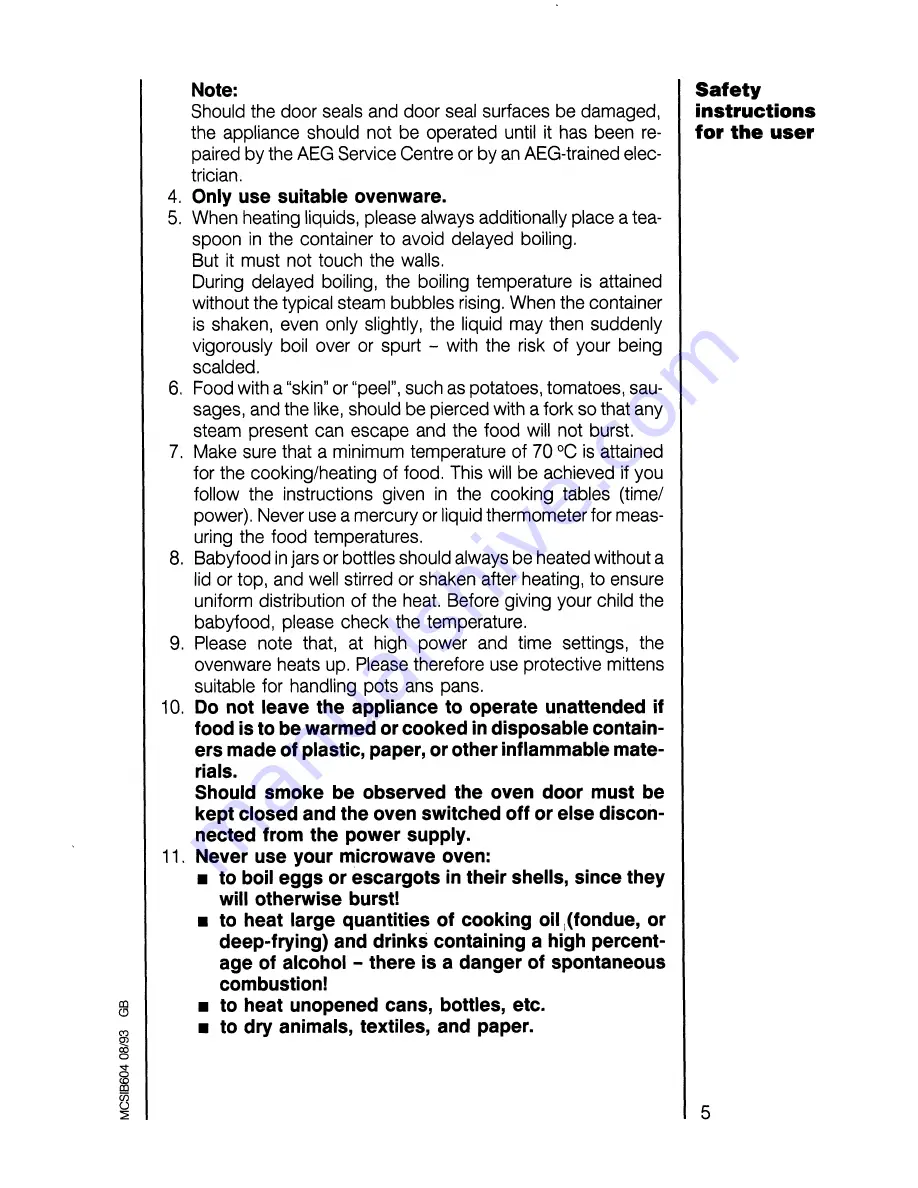 AEG MICROMAT COMBI 625 Operating Instructions Manual Download Page 5