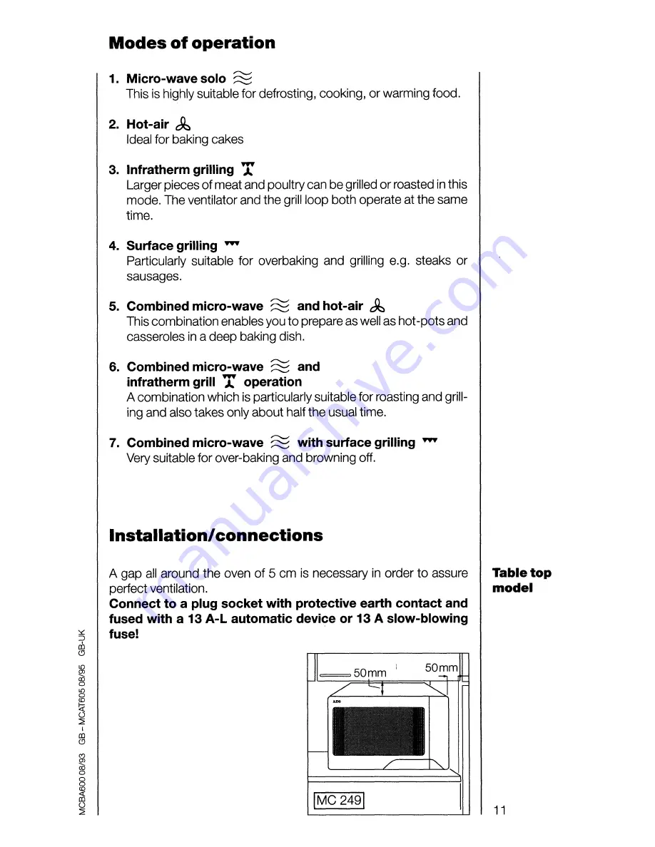 AEG MICROMAT COMBI 625 Скачать руководство пользователя страница 11