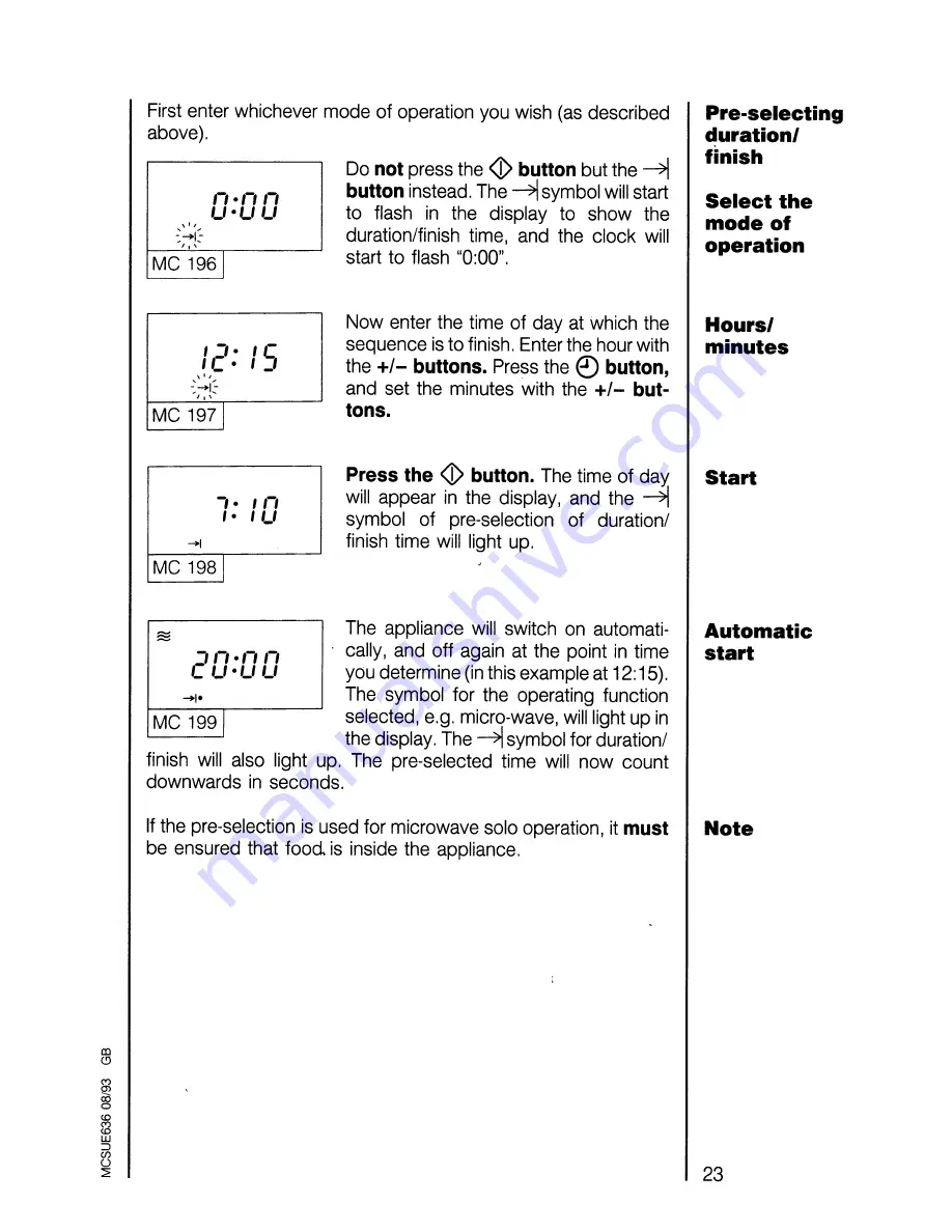 AEG MICROMAT COMBI 625 Operating Instructions Manual Download Page 23